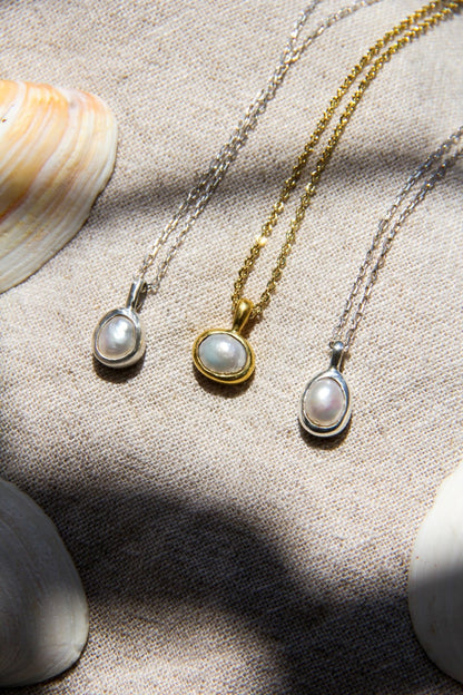 ⊹ Perla Madre ⊹ (Enchapada en Oro) - Pura Dicha - amuletos